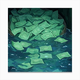 Money In The Water Canvas Print