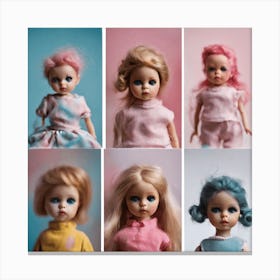 Six Dolls Canvas Print