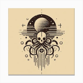 Octopus Skull Canvas Print