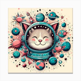 Astronaut Cat Canvas Print