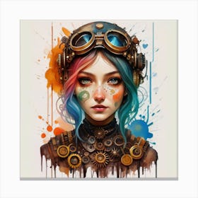 Steampunk Girl Canvas Print