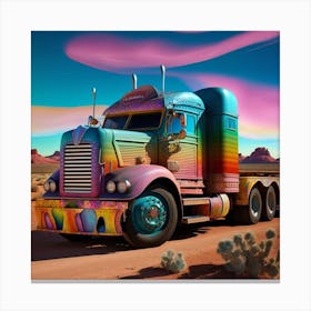 Rainbow Truck 1 Canvas Print