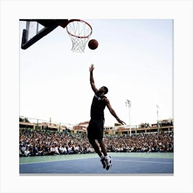 Basketball Player Dunks 1 Canvas Print