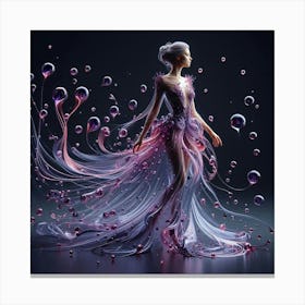 Girl With Bubbles Canvas Print