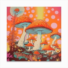 Psychedellic Mushroom Square 1 Canvas Print