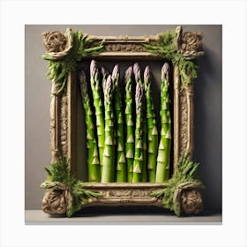 Asparagus In A Frame 6 Canvas Print