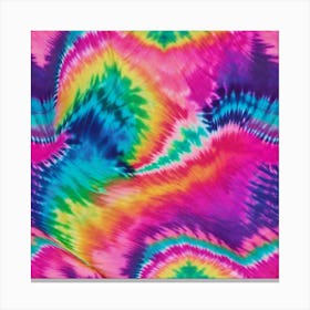 Tie-dye waves, pink Canvas Print