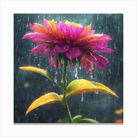 Flower In The Rain 2 Canvas Print