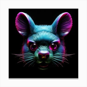 Neon Rat Leinwandbild