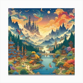 Asian Landscape Painting 5 Canvas Print