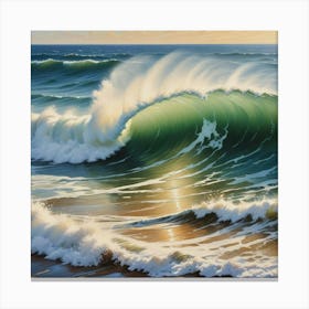 Sun Surf Art Print 3 Canvas Print