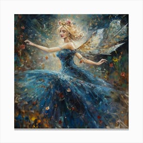 Blue Fairy Dancing 1 Canvas Print