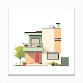 Modern House 1 Canvas Print