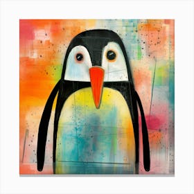 Maraclemente Penguin Painting Style Of Paul Klee Seamless 1 Canvas Print