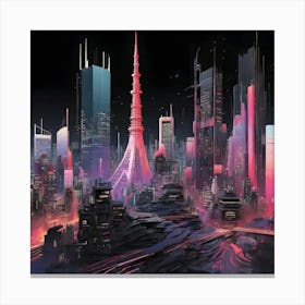 Futuristic Cityscape 7 Canvas Print