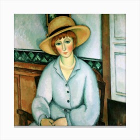 Woman In A Hat 7 Canvas Print