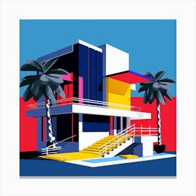 House In Miami Canvas Print