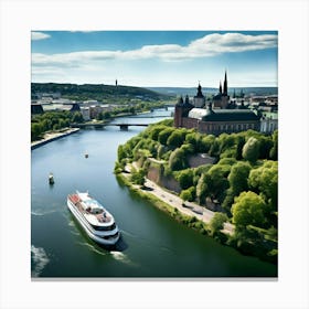 Architecture Tour Tourism River Capital Boat Skyline Scenic Vacancy Green Popular Road Wa (2) Canvas Print