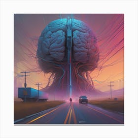 Futuristic Brain 49 Canvas Print