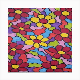 Psychedelic Flowers 1 Canvas Print