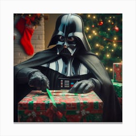 Darth Vader Wraps Presents Star Wars Art Print Canvas Print