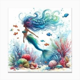 Illustration Mermaid 2 Canvas Print