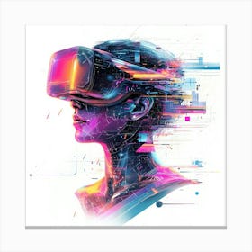 Vr Headset.Generated AI. Wall Art Print 12 Lienzos