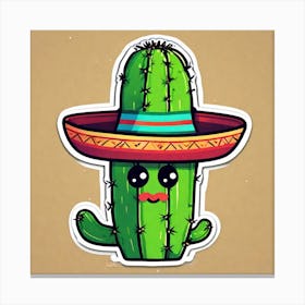 Cactus Sticker 24 Canvas Print