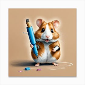 Hamster Drawing 9 Canvas Print