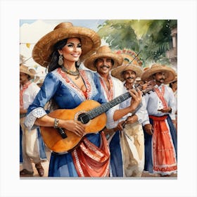 Mexican Dancers 7 Canvas Print