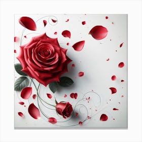 Rose, Modern 3 Canvas Print