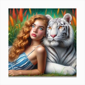 White Tiger 34 Canvas Print