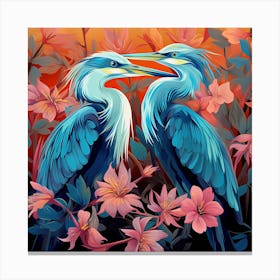 Blue Herons 4 Canvas Print