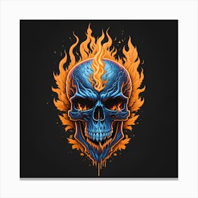 Fire Skull Canvas Print