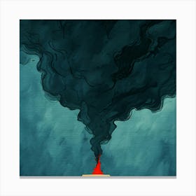 Smoke Rising From A Box Canvas Print