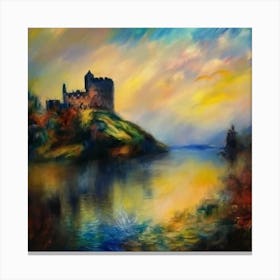 Castle By The Water Canvas Print