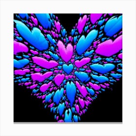 Abstract Heart Canvas Print