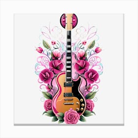Guitar Roses Canvas Print