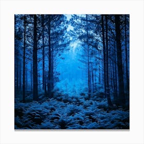 Firefly Midnight Blue Forest Deepens Blue Tones For A Dark, Mysterious Atmosphere 2 Stampe su tela