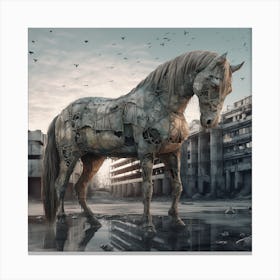 Horse In The City Canvas Print