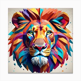 Abstract Lion Head 1 Canvas Print