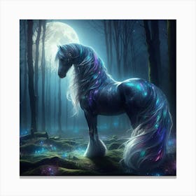 Fairy Horse In The Forest 1 Canvas Print