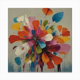 Abstract Flowers Canvas Print