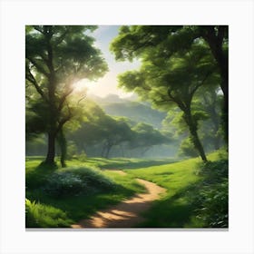 Path In The Forest Canvas Print