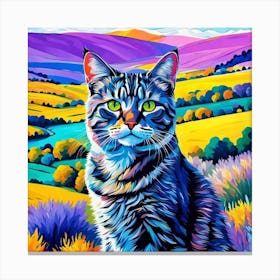 Cat Painting 3 Canvas Print