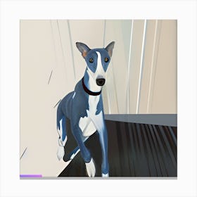 Blue whippet paint Canvas Print