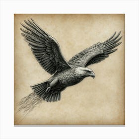 Eagle In Flight Canvas Print