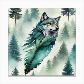 Wolf Feather Leinwandbilder