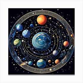 Solar System art print 1 Canvas Print