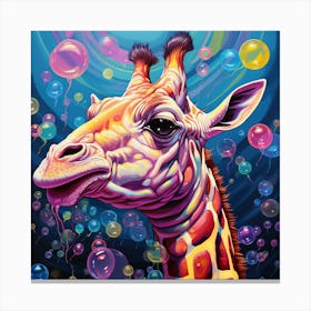 Bubble Giraffe Canvas Print